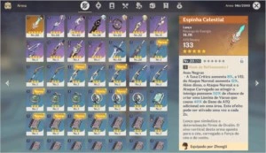 Genshin Impact AR27 - Keqing, Zhongli (c/ lança 5*)