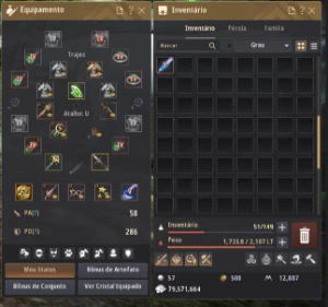 Conta Bdo-SA 730Gear Woosa Main DualBS PEN+2 Cavalo Lendas - Black Desert