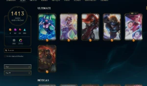 Conta Lol (Todas As Skins,(1413) De Colecionador) Única ! - League of Legends