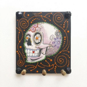 Porta Chave Caveira Mexicana #5 - Artesanato e Personalizados