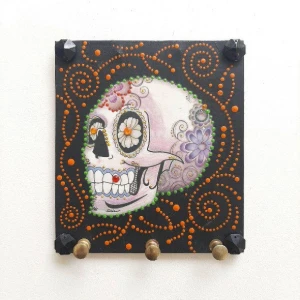 Porta Chave Caveira Mexicana #5 - Artesanato e Personalizados