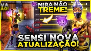 Free Fire Sensibilidade Mobile igual Regedit/Emulador ATT