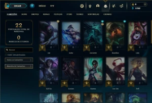 Platina 3 com 40 Champs e 3 Skins + 9 Fragmentos - League of Legends LOL