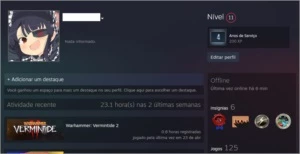 Conta Steam /Nível 11 /4 Anos/100+ Jogos/Sem VAC/Trade Ban