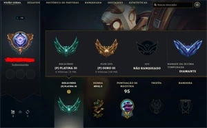Conta LoL Diamante 2 season 11 - League of Legends