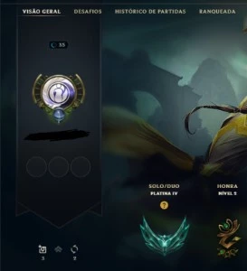 conta platina lol - League of Legends