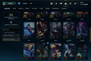 Conta Mestre com 37 Champs e 4 Skins ( 91 PDL ) - League of Legends LOL
