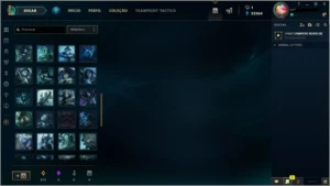 conta league of legends com 85 skins e todos os personagens LOL