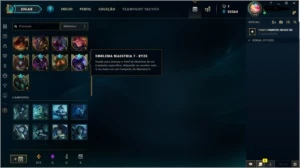 conta league of legends com 85 skins e todos os personagens LOL