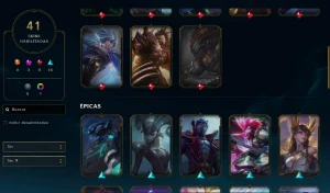 Conta mono riven com skin prestigio 2019 e 2022 - League of Legends LOL