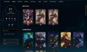 Conta mono riven com skin prestigio 2019 e 2022 - League of Legends LOL
