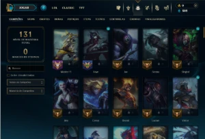 Diamante 4 com 110 Champs e 51 Skins - League of Legends LOL