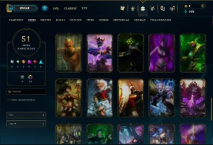 Diamante 4 com 110 Champs e 51 Skins - League of Legends LOL