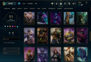 Diamante 4 com 110 Champs e 51 Skins - League of Legends LOL