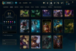 Diamante 4 com 110 Champs e 51 Skins - League of Legends LOL