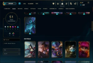 Diamante 4 com 110 Champs e 51 Skins - League of Legends LOL