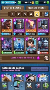 liga 1 14 lendarias 9 nv 2 e 2 nv 3 e 2 carta full - Clash Royale