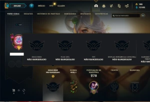 Conta Unranked com 70 Champs e 22 Skins - League of Legends LOL