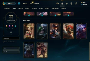 Conta Unranked com 70 Champs e 22 Skins - League of Legends LOL