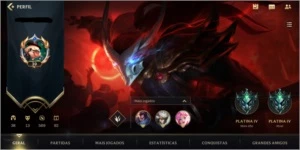 CONTA WILD RIFT - PLATINA IV, 10+ SKINS, 35+ CHAMPS, LVL 39 - League of Legends: Wild Rift LOL WR