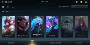 CONTA WILD RIFT - PLATINA IV, 10+ SKINS, 35+ CHAMPS, LVL 39 - League of Legends: Wild Rift LOL WR