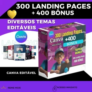 300 Páginas De Vendas Irresistíveis No Canva Landingpage - Others
