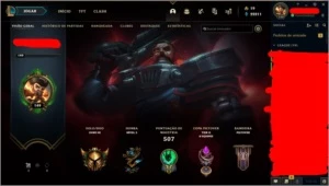 Conta lol com 366 skins, ouro 3 solo/duo - League of Legends