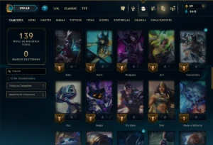 Bronze 3 com 60 Champs e 47 Skins ( Mais de 30 Jogos ) - League of Legends LOL