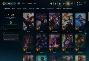 Bronze 3 com 60 Champs e 47 Skins ( Mais de 30 Jogos ) - League of Legends LOL