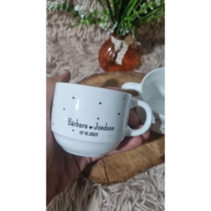 Xícara 150 ml Personalizada para Casamento - Artesanato e Personalizados