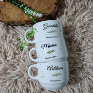 Xícara 150 ml Personalizada para Casamento - Artesanato e Personalizados