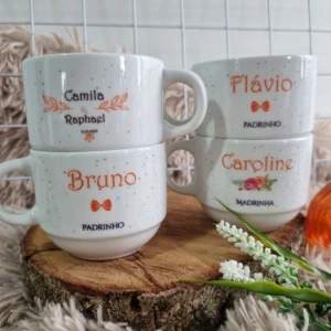 Xícara 150 ml Personalizada para Casamento - Artesanato e Personalizados