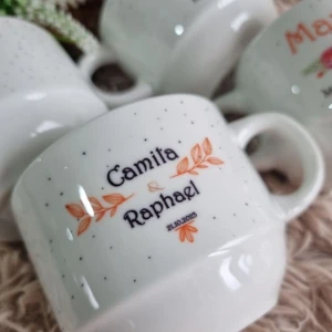 Xícara 150 ml Personalizada para Casamento - Artesanato e Personalizados