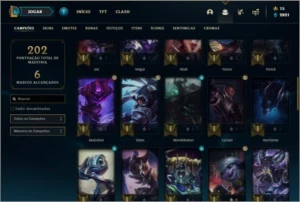 Conta bronze 2 afundada com 52 champs e 26 skins - League of Legends LOL