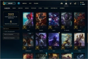 Conta bronze 2 afundada com 52 champs e 26 skins - League of Legends LOL