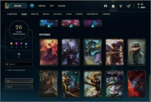 Conta bronze 2 afundada com 52 champs e 26 skins - League of Legends LOL