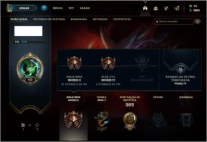 Conta bronze 2 afundada com 52 champs e 26 skins - League of Legends LOL