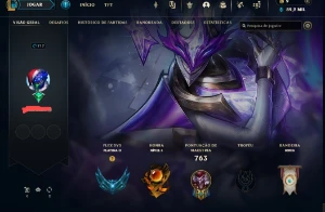 Conta do lol mais de 330 skins, lv 717 e todos os champ - League of Legends