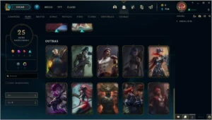 Ex Platina com 2 Skins Prestígio - League of Legends LOL