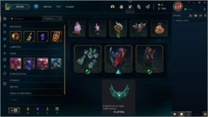 Ex Platina com 2 Skins Prestígio - League of Legends LOL