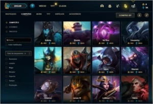 Conta bronze 1 com 1000 jogos 61 skins e 140 champs - League of Legends LOL