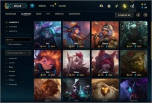 Conta bronze 1 com 1000 jogos 61 skins e 140 champs - League of Legends LOL