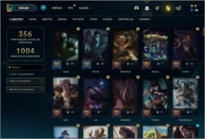 Conta bronze 1 com 1000 jogos 61 skins e 140 champs - League of Legends LOL