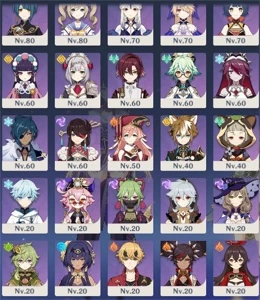 CONTA GENSHIN AR 58 19 PERSONAGENS 5* 14 ARMAS 5* - Genshin - Genshin Impact