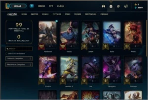 Conta unranked de 2014 com 3 skins e 22 champs - League of Legends LOL