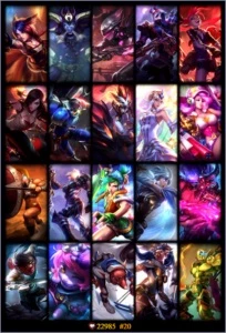 Conta League of Legends, Platina 3, 71 Campeões e 20 Skins LOL