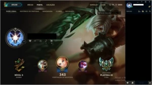 Conta League of Legends, Platina 3, 71 Campeões e 20 Skins LOL