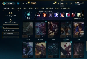 Mestre com 40 Champs e 5 Skins ( 87 PDL ) - League of Legends LOL