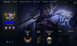 Conta Yasuo Tinta Sombria De Prestigio - League of Legends LOL