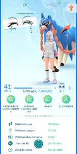 Conta Pokémon Go lv. 41